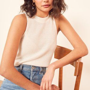 Reformation Lilac Top in Ivory